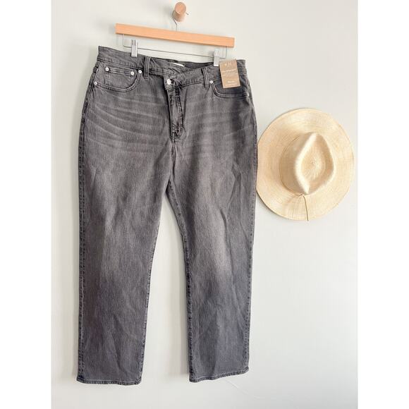 Madewell | NWT | The '90s Straight Jean Burwick Wash Cross-Tab Edition | Sz 32 - Picture 2 of 12